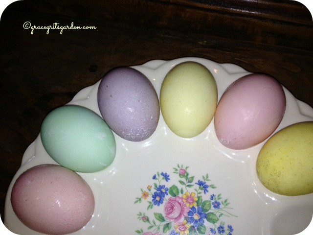 naturally dyed easter eggs