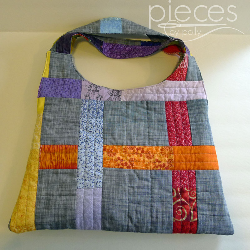 Pieces by Polly Scrappy Stripes Quilted Tote Bag