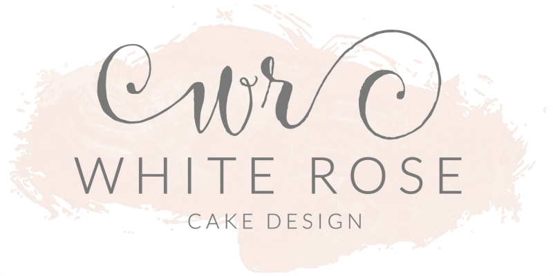 White Rose Cake Design