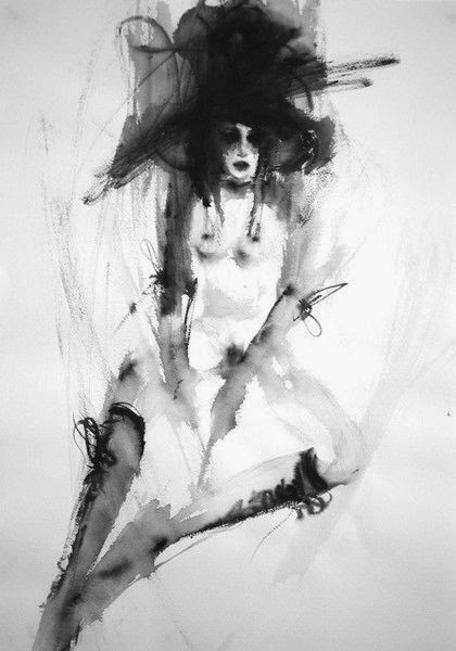 Fiona Maclean pinturas sensuais minimalistas borradas aquarela mulheres nuas
