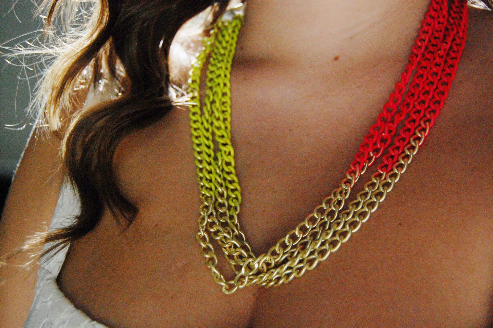 Just B B Gathered DIY Painted chain necklace