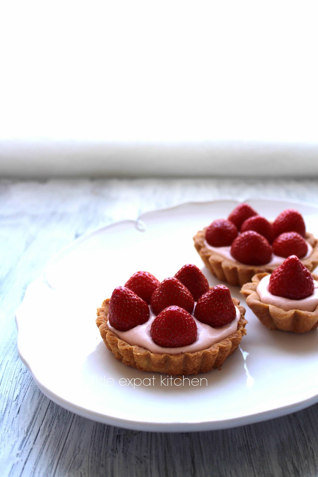 My Little Expat Kitchen Strawberry tartlets (with strawberry crème