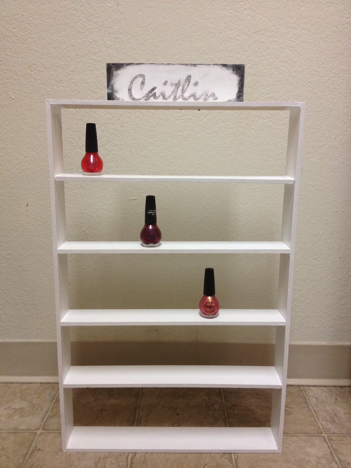 Little bit of everything DIY nail polish rack