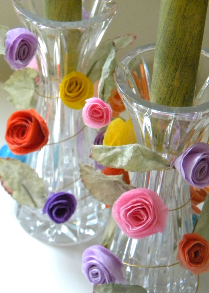 homework a creative blog inkling paper flower candle paper flower candle holders