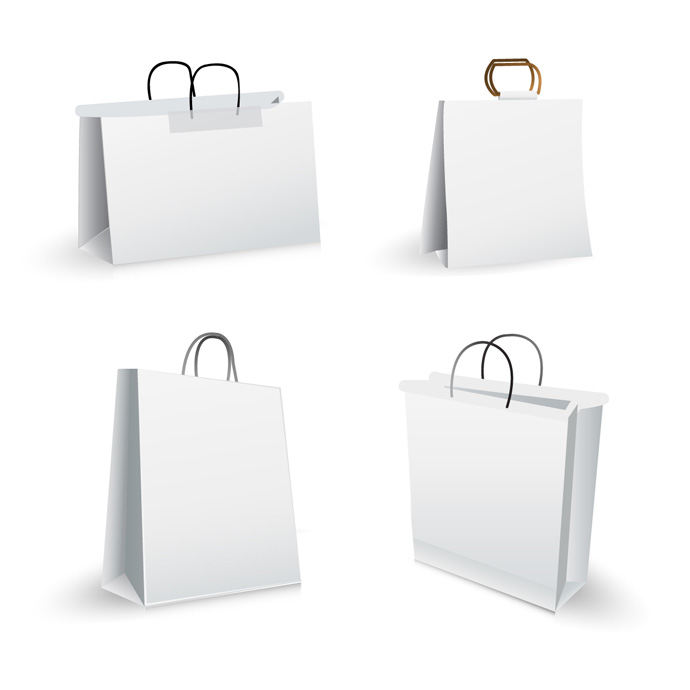 Google White Shopping Bag Icon