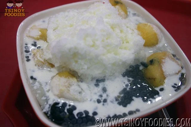 black pearl sago dessert with italian style herb jelly