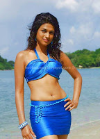 Shraddha, Das, Hot, Navel, show, in, blue, dress, on, Beach, Hot, Pics