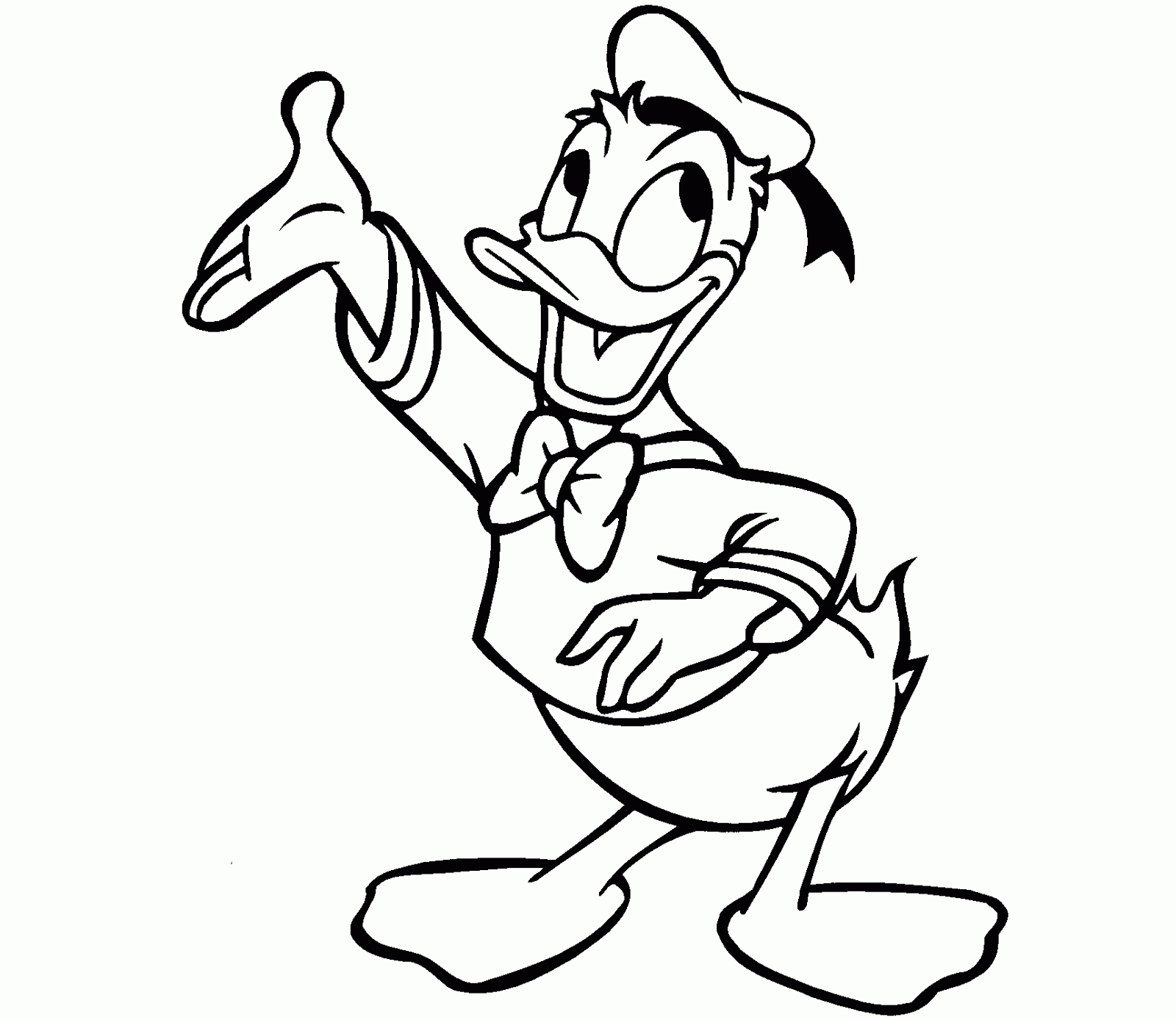 Donald Duck For Kid Coloring Page Free wallpaper