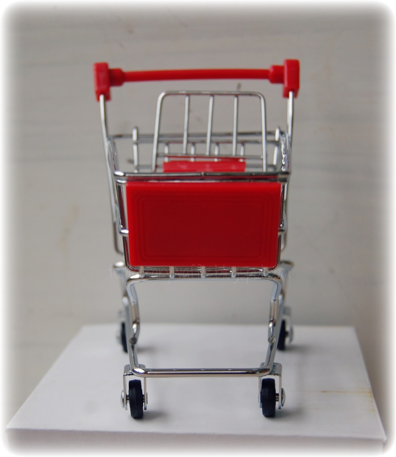 Temporary Waffle Cutest Mini Shopping Cart for Decor or Play!