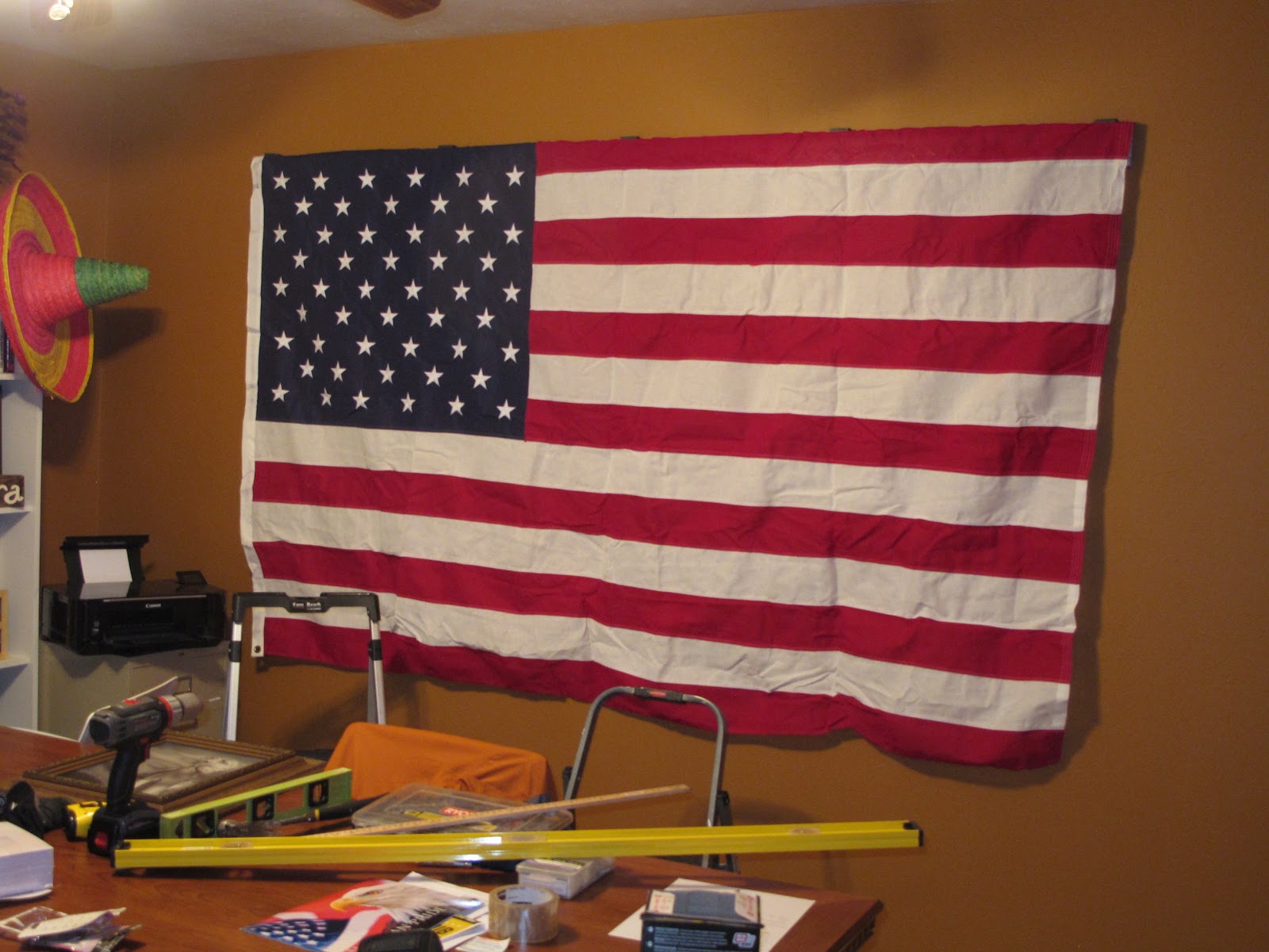 Pots, Pans & Paintbrushes American Flag Wall Mount
