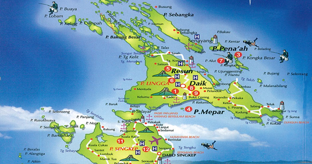> Peta Lengkap Indonesia: Peta Kabupaten Lingga Provinsi Kepulauan Riau