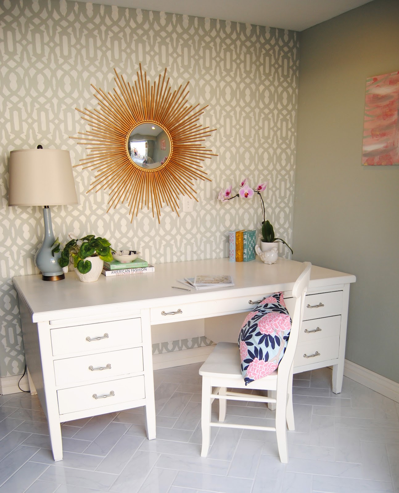 Visual Eye Candy: Girly Glam Office Reveal