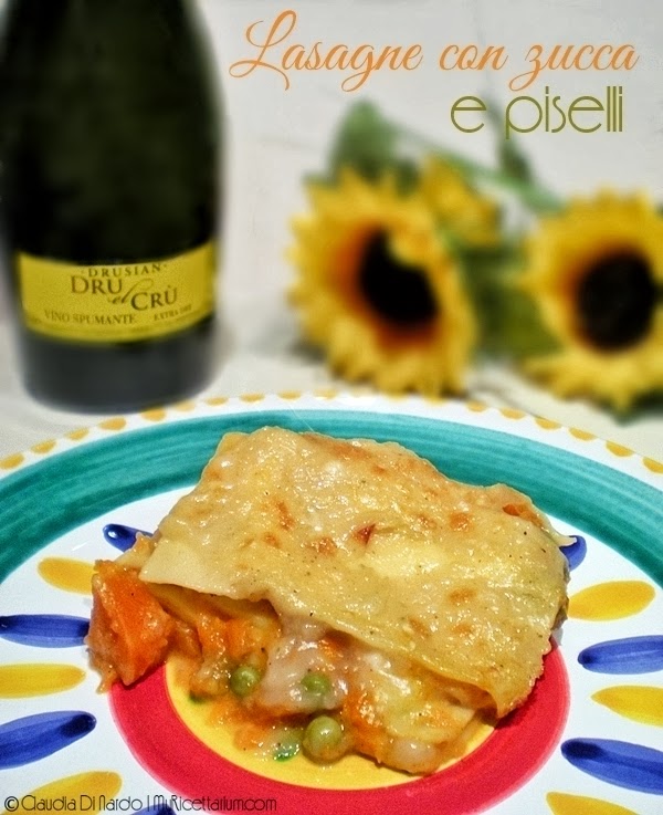 Lasagne con zucca e piselli