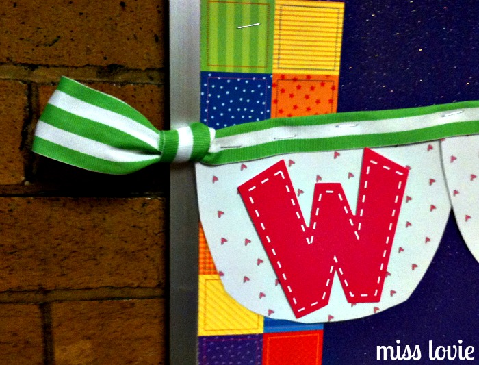 Miss Lovie Owl Bulletin Board and Scallop Bunting Tutorial