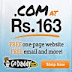 Rs. 163 COMs at Go Daddy
