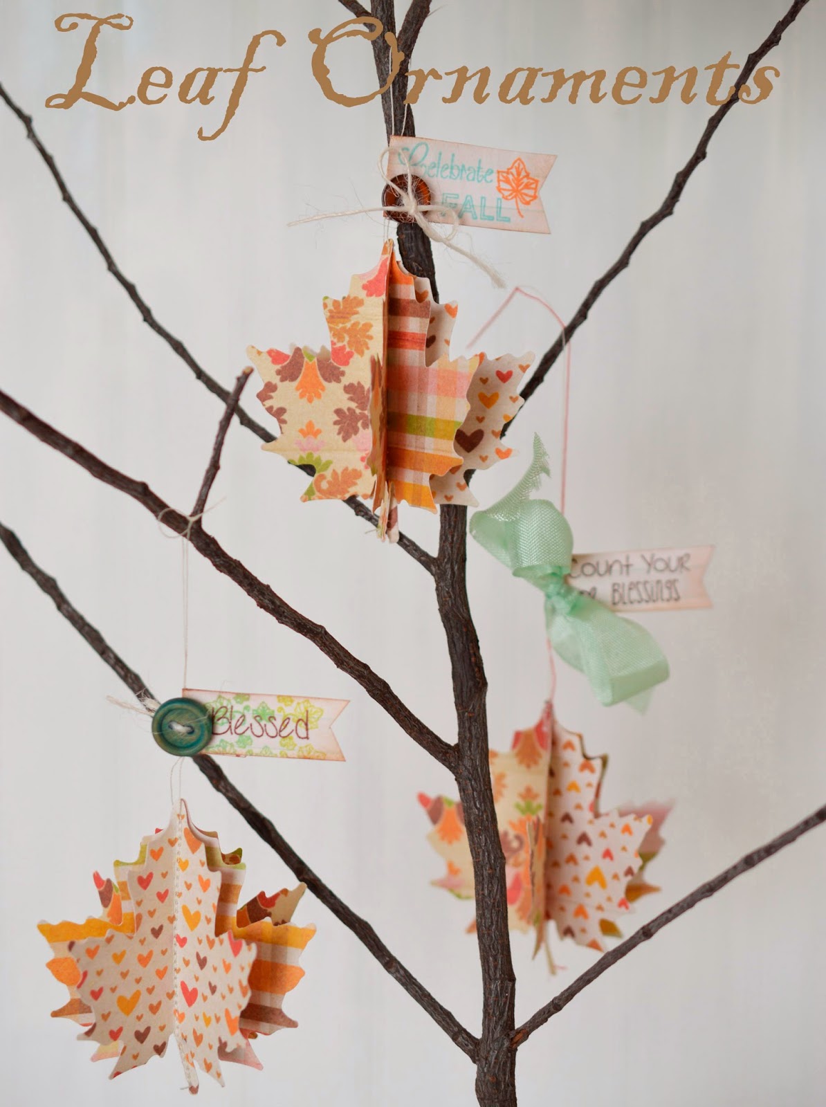 Lori Hairston Leaf Ornaments for Fall with Paper Sweeties