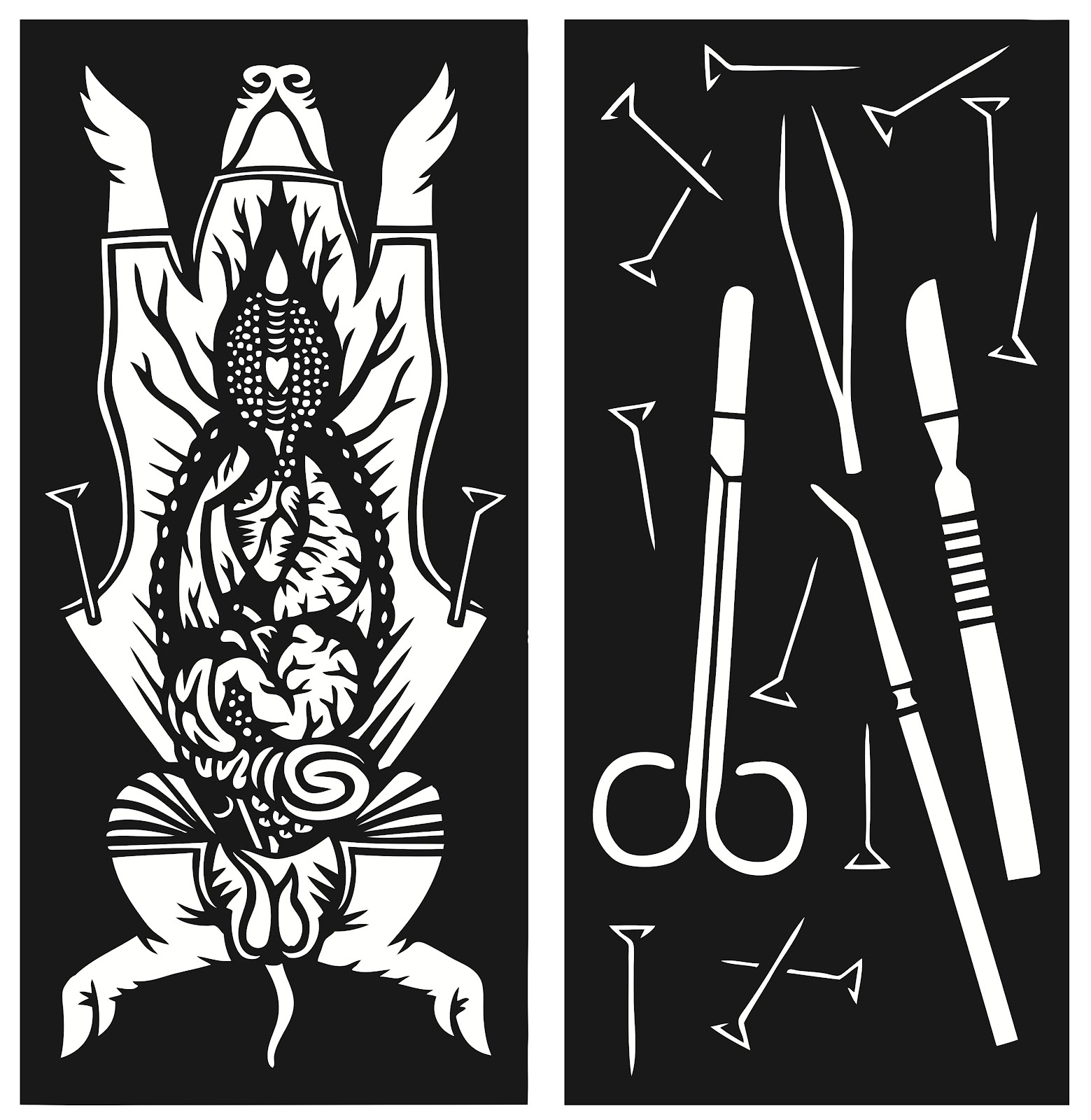 Joe Boruchow "A Look Inside of a Pig" / "Tools For Dissection", a Diptych
