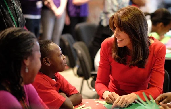 Catherine, Duchess of Cambridge attends the Anna Freud Centre Family School Christmas Party at Anna Freud Centre