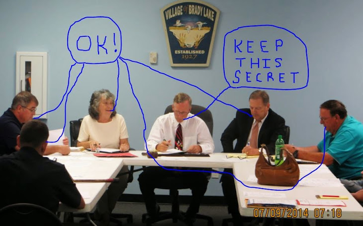 Secret Keeping at Brady Lake Village council meetings has gone on for too many years !