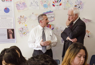 President Robert Easter (right), with Provost Lon Kaufman.
