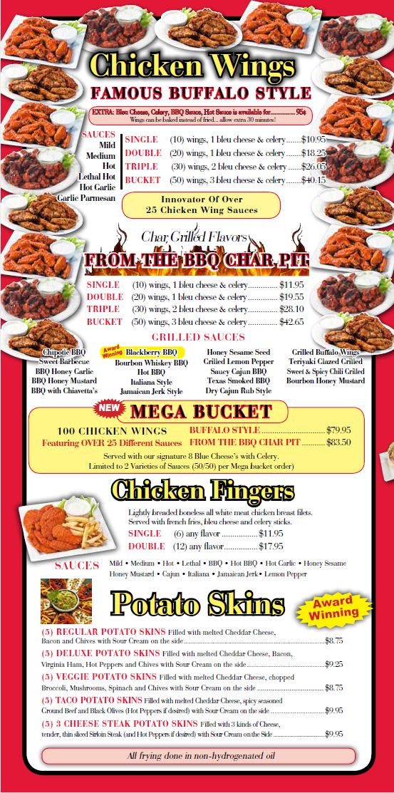 Just Pizza &amp; Wing Co. (Bowmansville) All WNY Menus