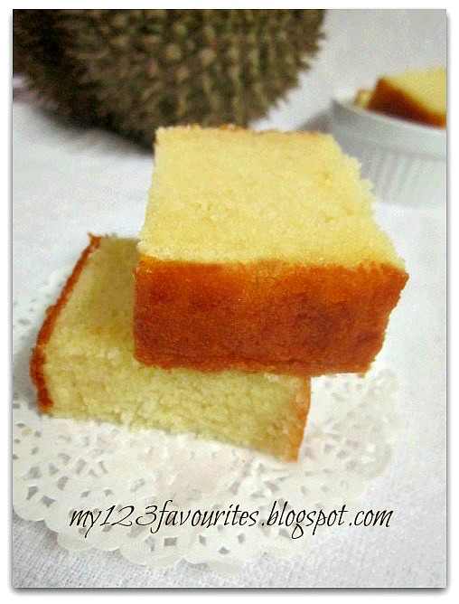 my little favourite DIY Durian & Cheese Butter Cake..榴莲配芝士牛油蛋糕