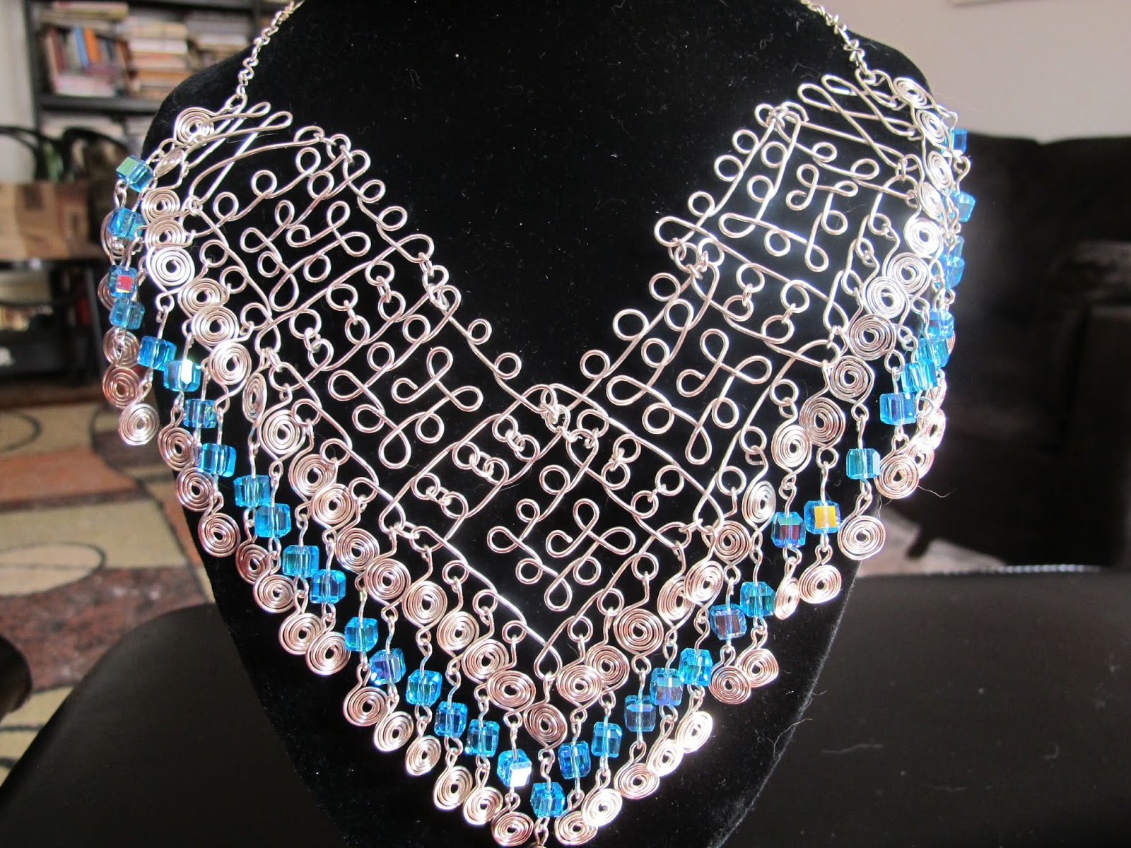 Naomi's Designs Handmade Wire Jewelry Silver wire wrapped statement