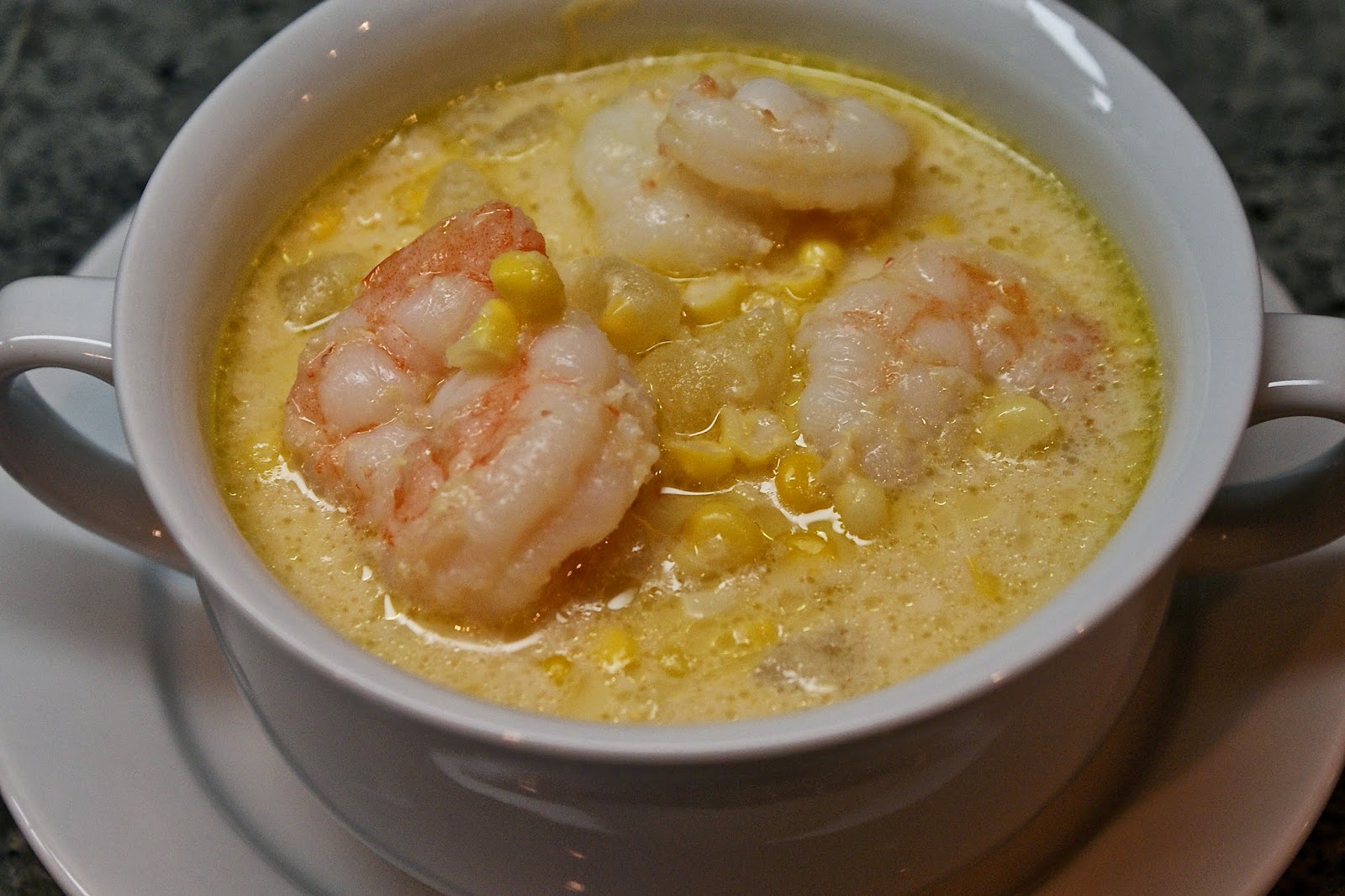 The Baker's Mann Shrimp and Corn Chowder