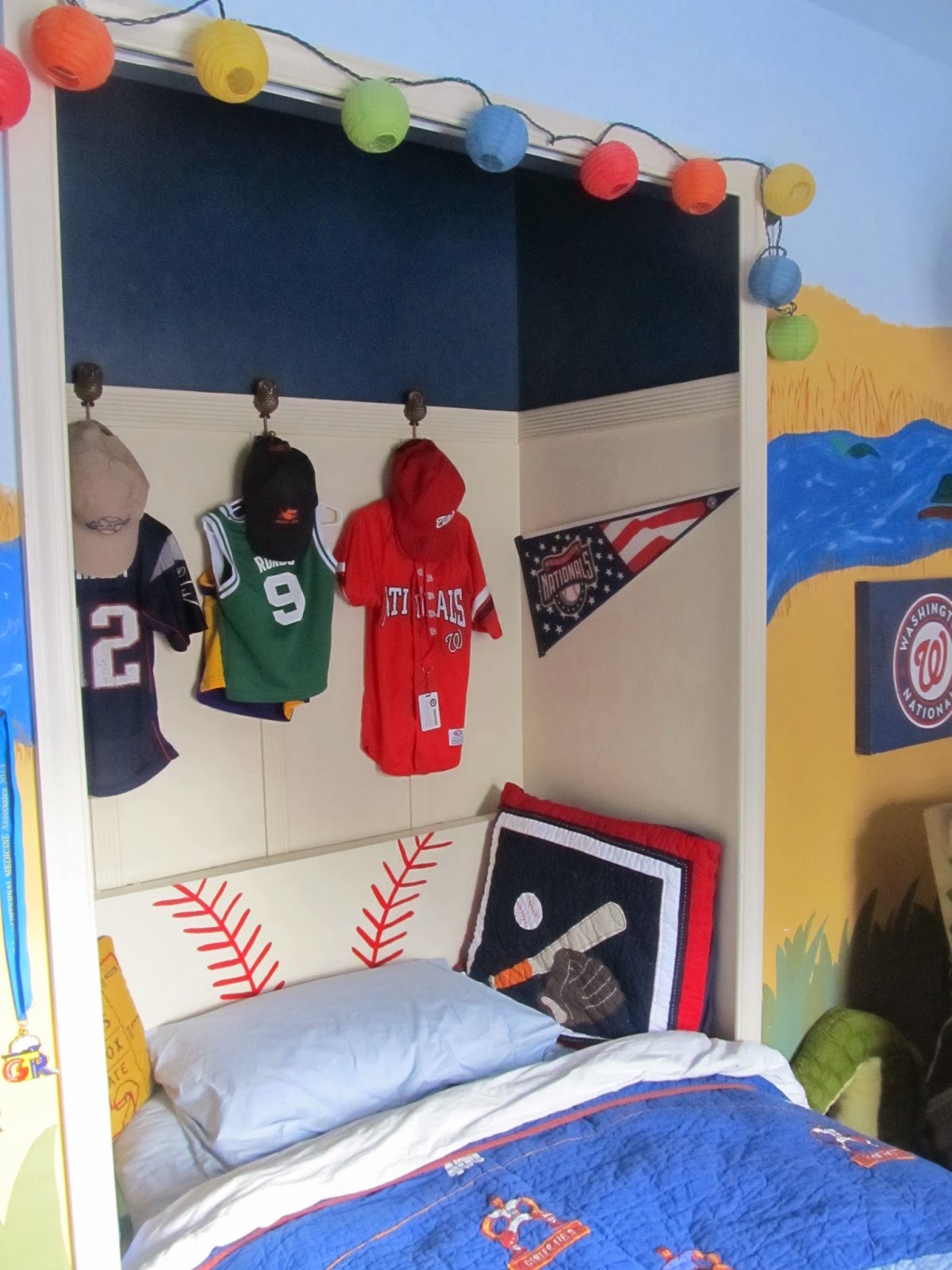 Half Finished House Baseball Bed and Built In Night Light