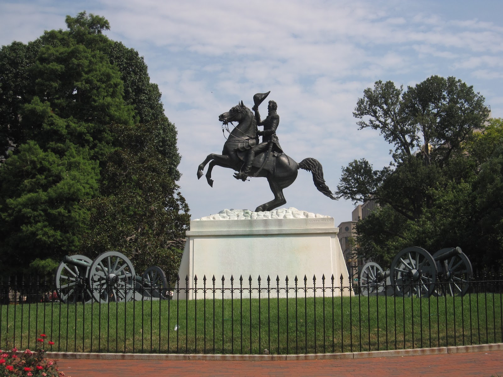 The statue in the center of Lafayette Square