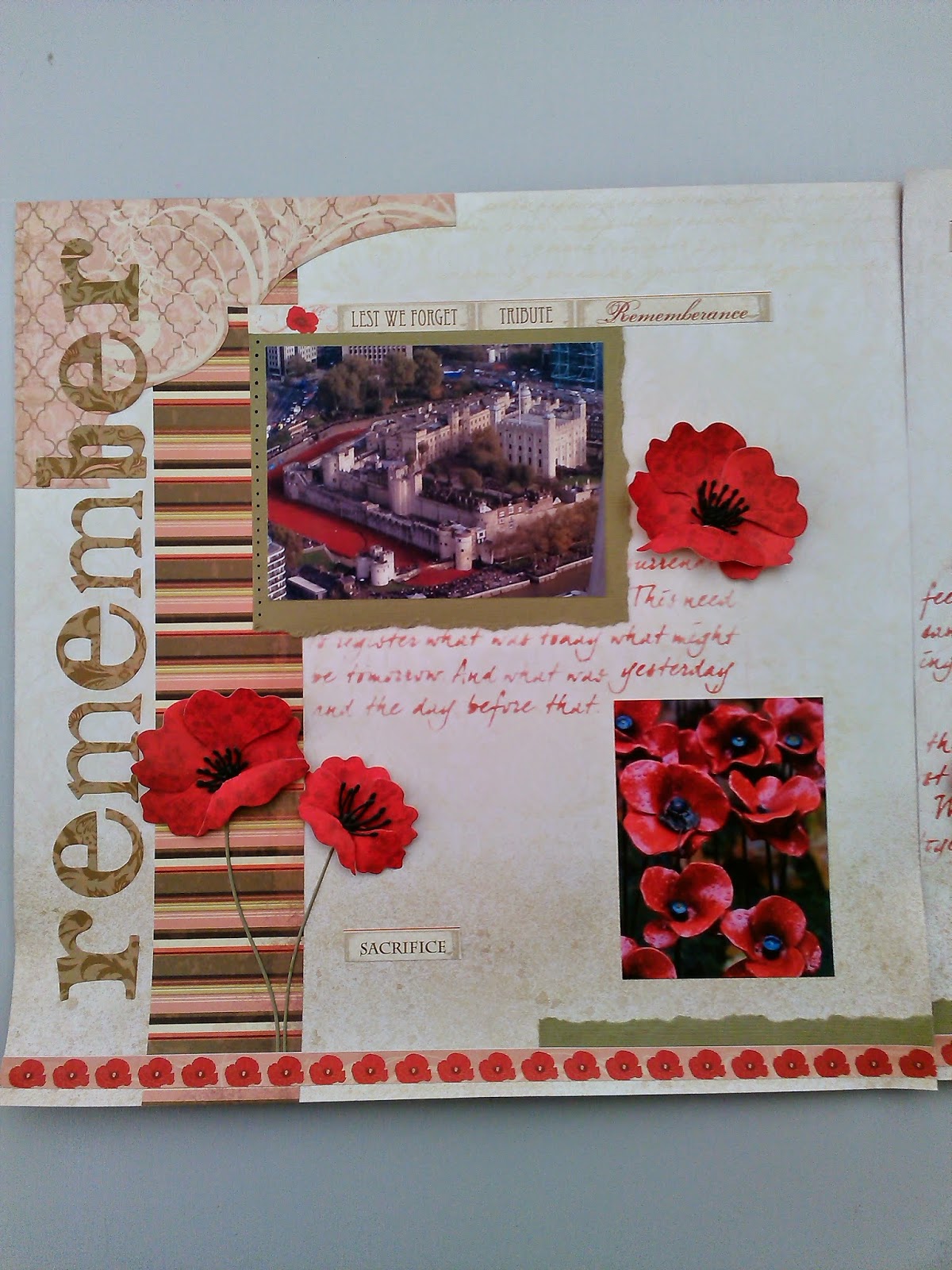 Crafts U Love Scrapbook Club Remember the Poppies