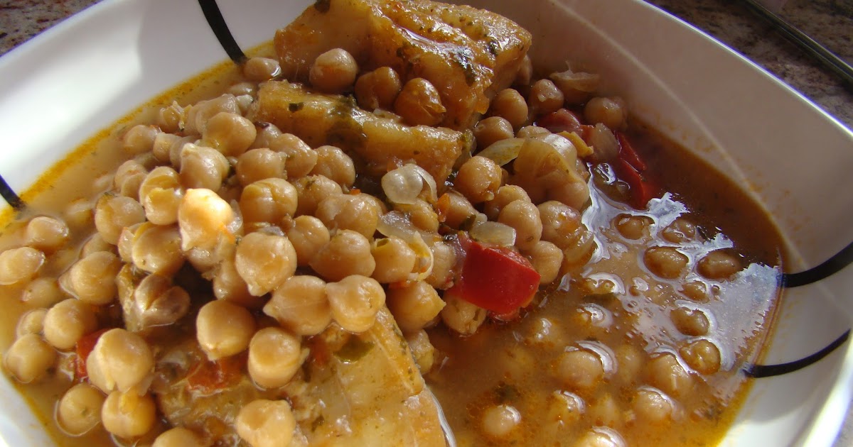 Desde el Corazón de mi Cocina . Garbanzos con bacalao (Olla rápida WMF)