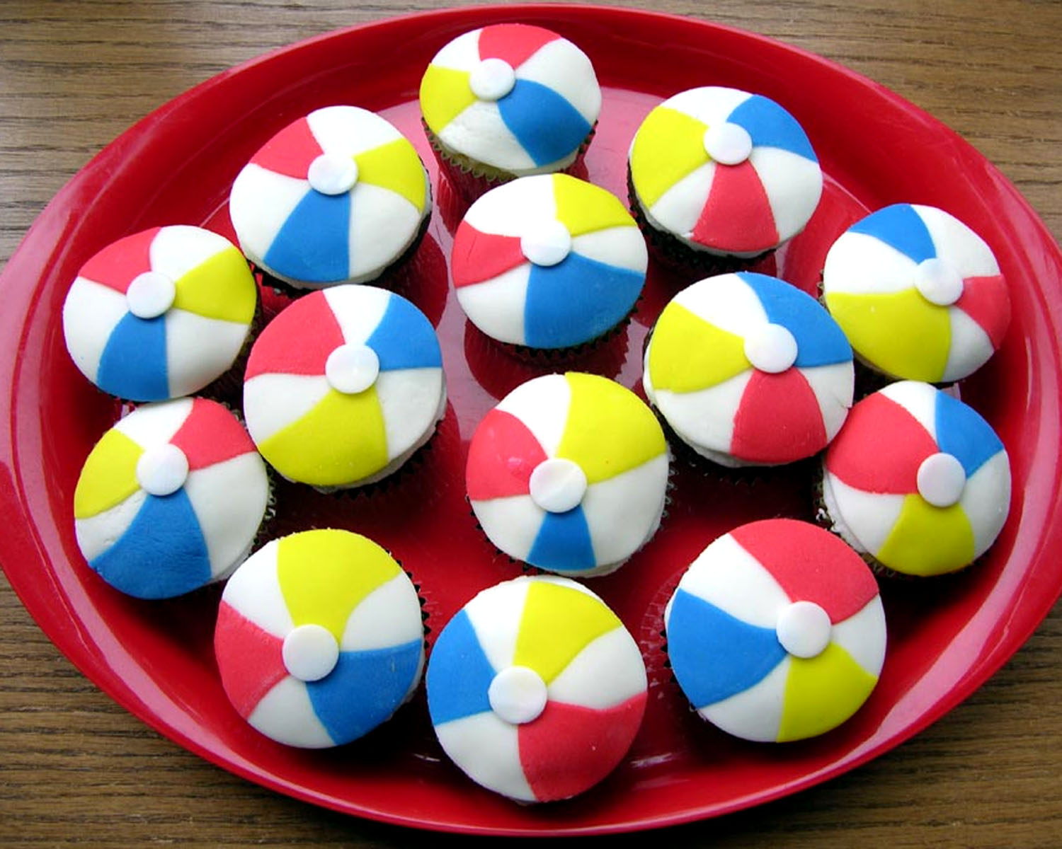 Beki Cook's Cake Blog Beach Ball Cupcakes