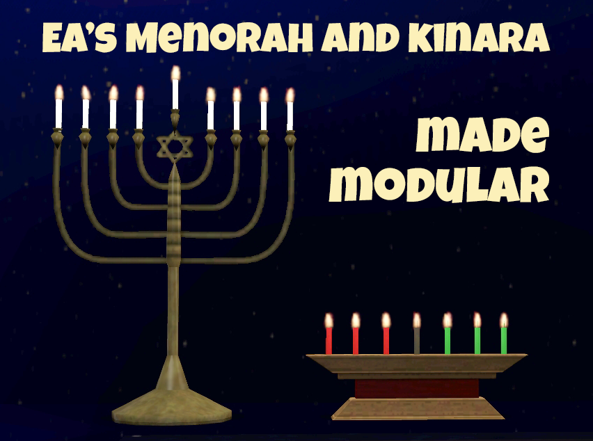 My Sims 3 Blog EA’s Sims 3 Menorah and Kinara made modular by Aminovas