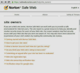 Norton Web Safe site owners page.