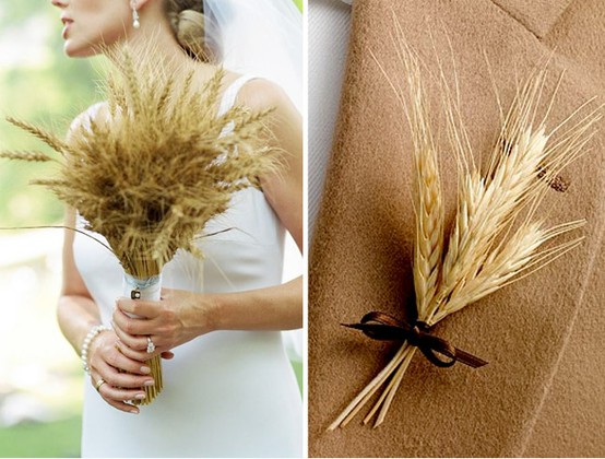 Who needs a floral bouquet Get original and use dried wheat for an