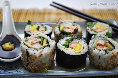 Cách làm sushi cá Hồi Nhật Bản