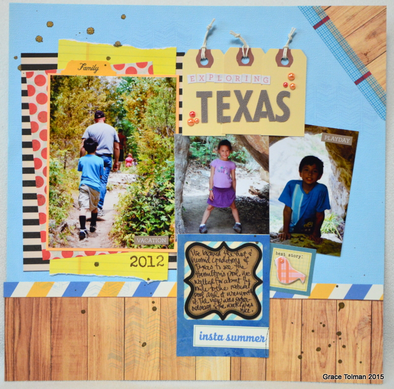 In my shoes Exploring Texas scrapbook page