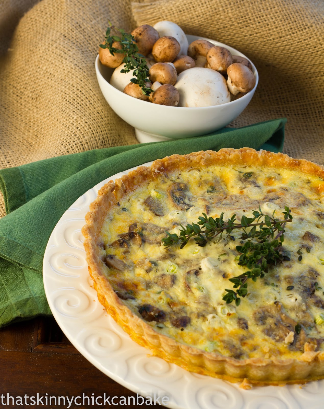 Mushroom Shallot Quiche...French Fridays with Dorie That Skinny Chick