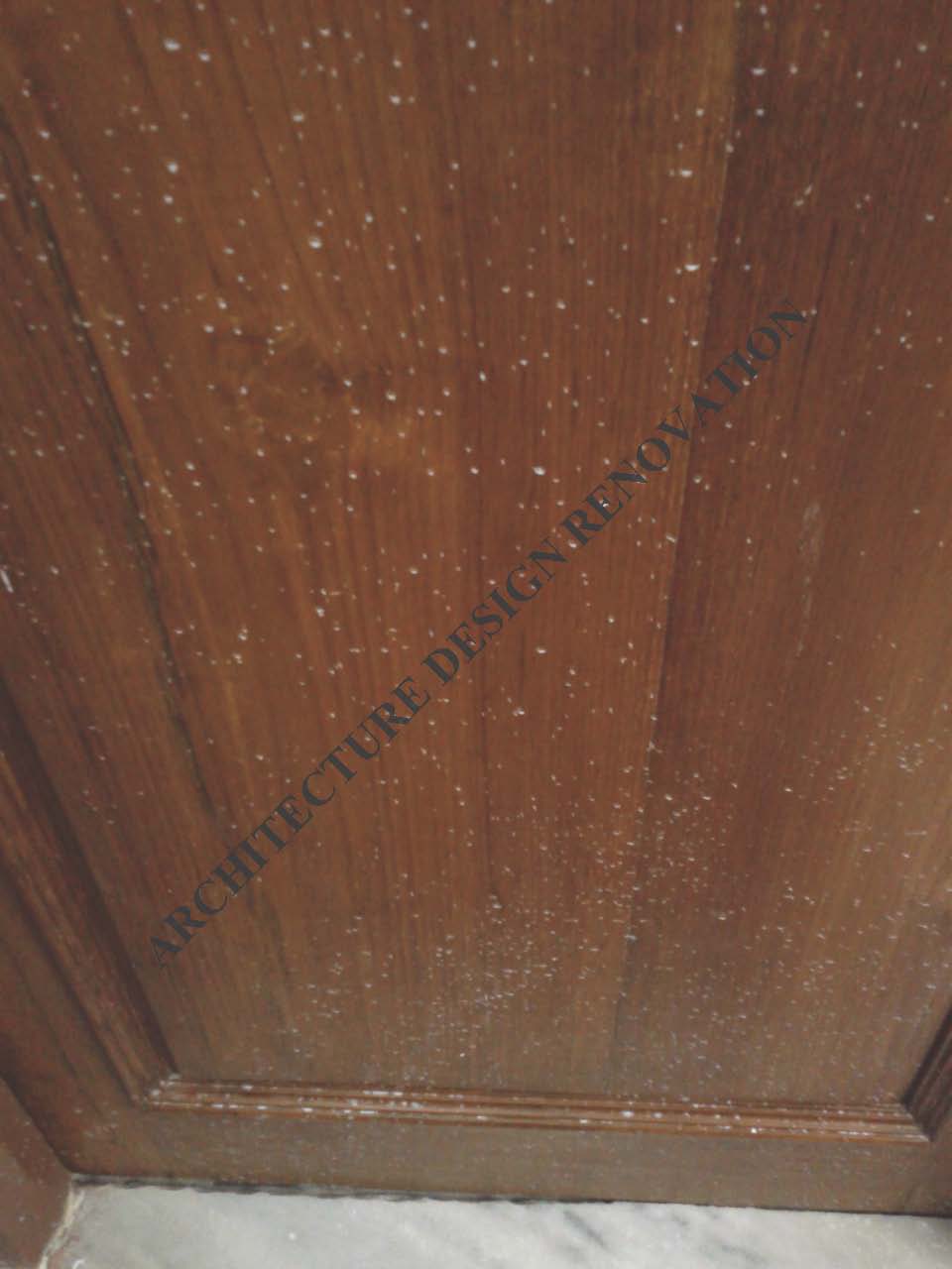 ARCHITECTURE DESIGN RENOVATION PAINT STAINS ON TEAK WOOD DOOR