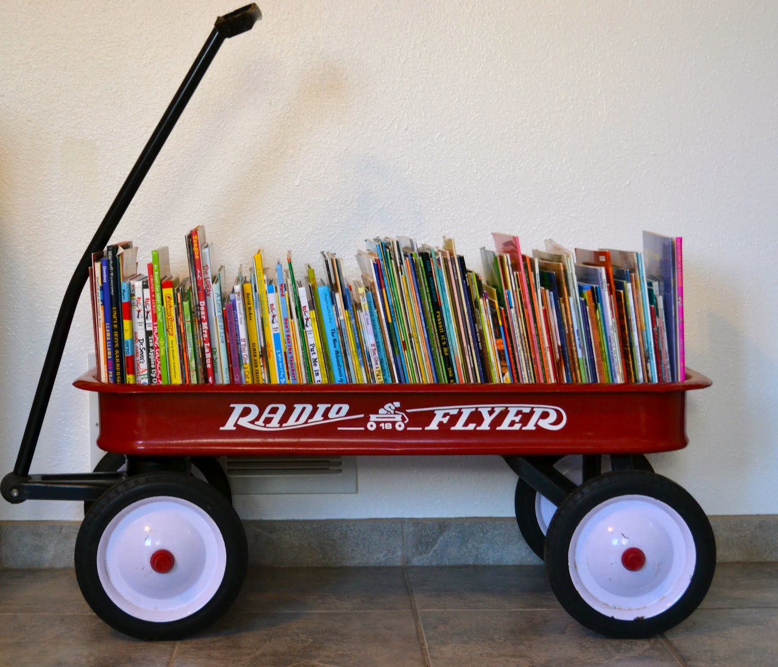 Real Life, One Day at a Time a wagon full of books