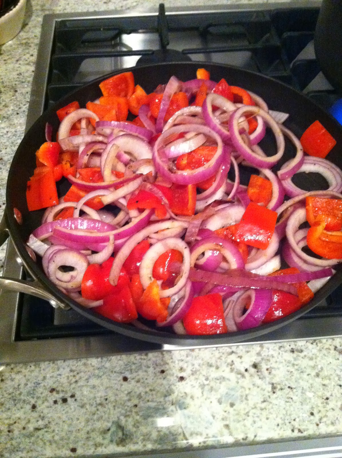 Grilled Pepper and Onion Pasta with Spinach LaForce Be With You