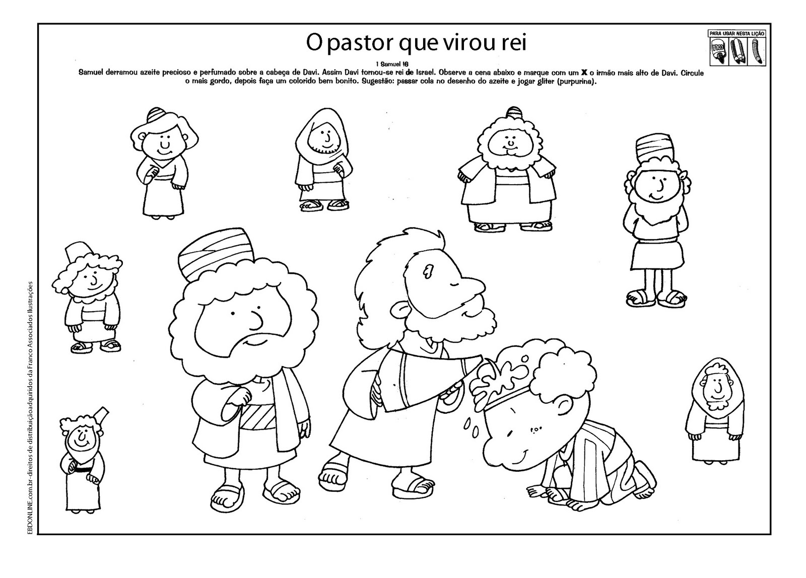 Bíblia e a Ciência Desenhos Bíblicos para Colorir Samuel