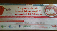 volantino auchan 3 giorni da urlo con buono spesa del 50%