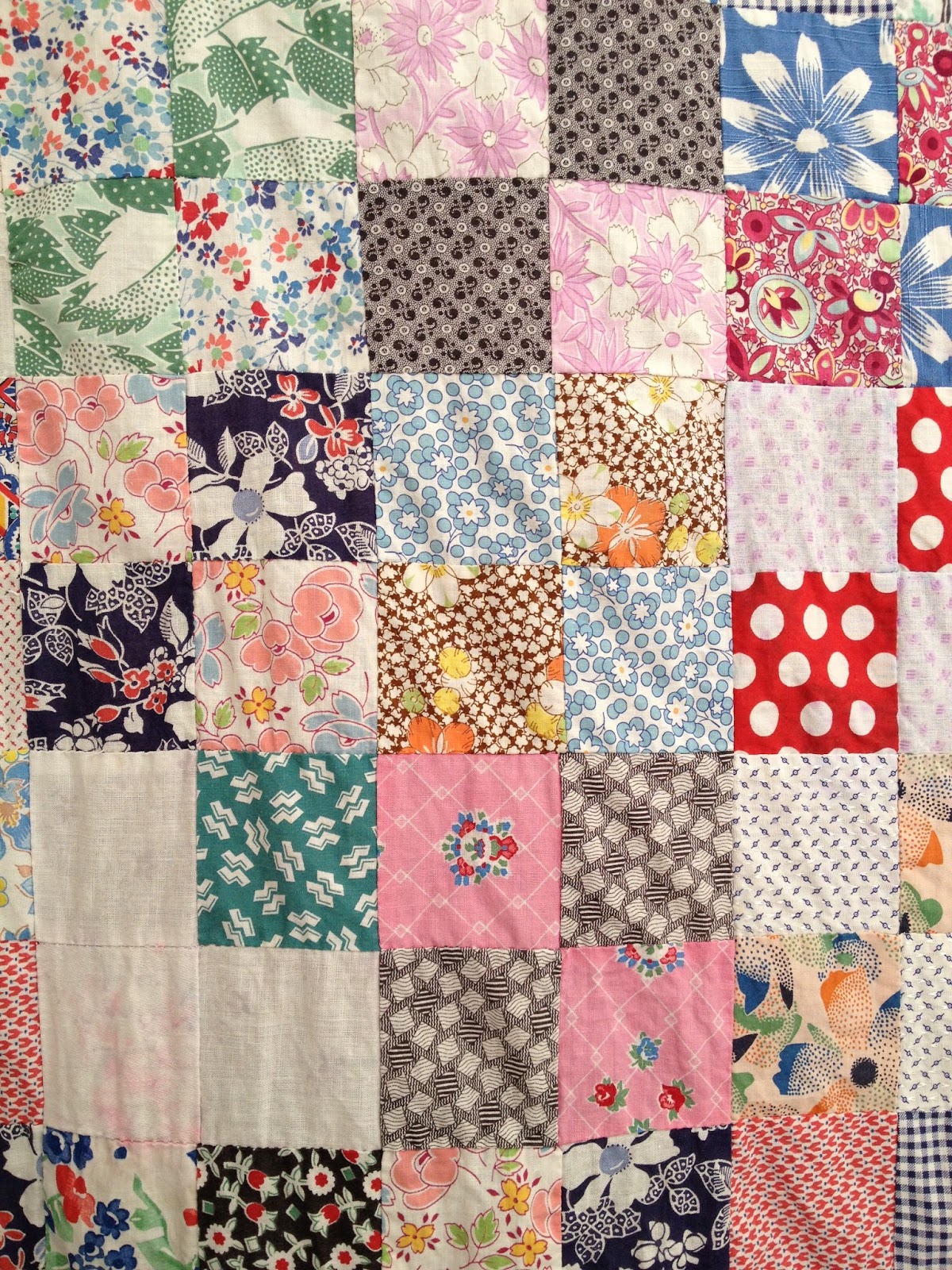 Mill Girl Vintage feed sack quilt top
