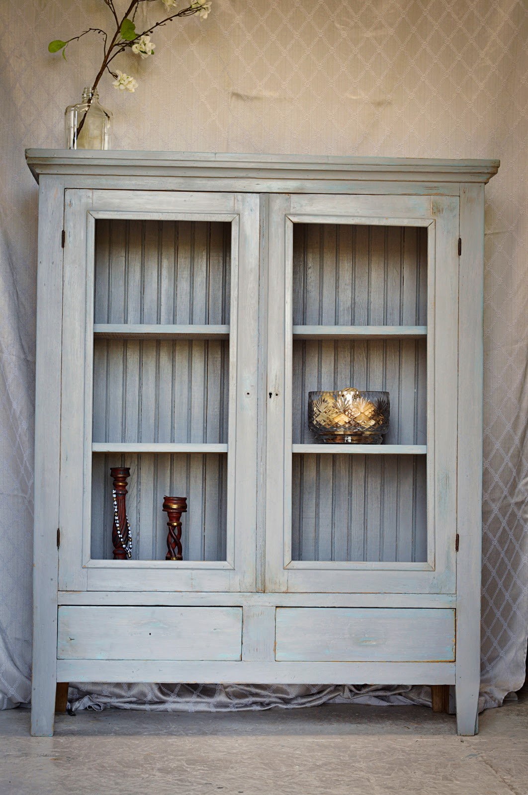 Redemption Refinishing Grey Hutch