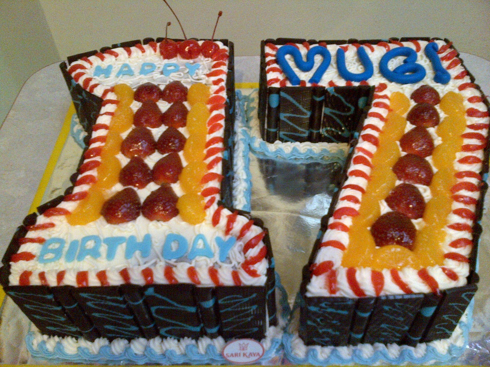 sarikaya cakes KUE ULANG TAHUN BLACK FOREST ANGKA 17