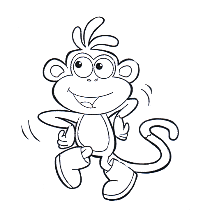 Desenho de Cara de macaco para colorir