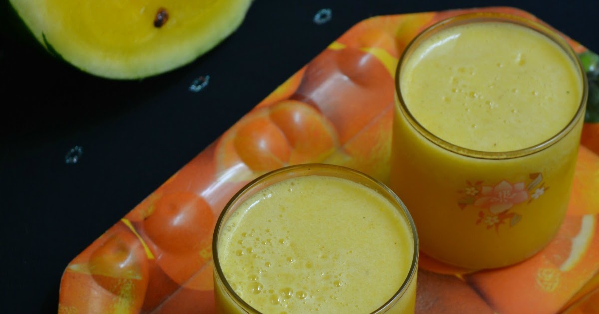 Cook like Priya Yellow Watermelon Juice Easy Summer Drink Recipe