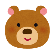 クマの顔のイラスト